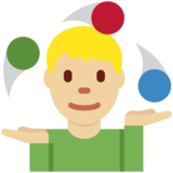 男子杂耍：中浅肤色emoji素材一 160x160像素