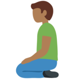 跪男：中黑肤色emoji素材一 160x160像素