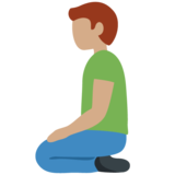 跪着的男人：中等肤色emoji素材一 160x160像素