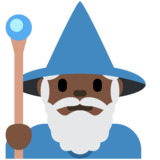 男法师：深色肤色emoji素材一 160x160像素