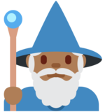 男法师：中黑肤色emoji素材一 160x160像素