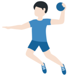 玩手球的男人:浅肤色emoji素材一 160x160像素