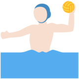 男子水球：浅肤色emoji素材一 160x160像素
