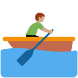 男子划艇：中等肤色emoji素材一 160x160像素