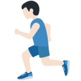男子跑步：浅肤色emoji素材一 160x160像素