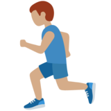 男子跑步：中等肤色emoji素材一 160x160像素