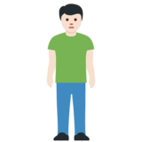 男士站立：浅肤色emoji素材一 160x160像素