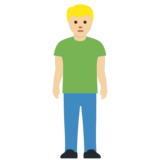男士站立：中浅肤色emoji素材一 160x160像素