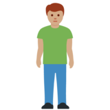 男士站立：中等肤色emoji素材一 160x160像素