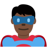 男超人：黑肤色emoji素材一 160x160像素