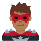 男超级恶棍：中黑肤色emoji素材一 160x160像素