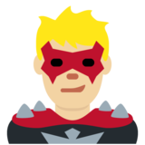 男超级恶棍：中浅肤色emoji素材一 160x160像素