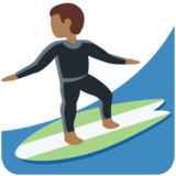 男子冲浪：中黑肤色emoji素材一 160x160像素