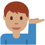 单手举起的男人：中等肤色emoji素材一 160x160像素