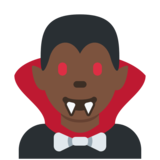 吸血鬼：深色肤色emoji素材一 160x160像素