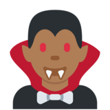 男吸血鬼：中黑肤色emoji素材一 160x160像素