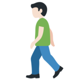 行走的男人：浅肤色emoji素材一 160x160像素