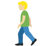行走的男人:中等浅肤色emoji素材一 160x160像素