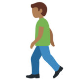 行走的男人:中黑肤色emoji素材一 160x160像素