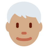 男士：中等肤色，白发emoji素材一 160x160像素