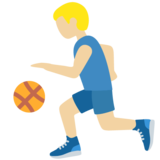 打球的男人：中浅肤色emoji素材一 160x160像素