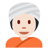戴头巾者：浅肤色emoji素材一 160x160像素