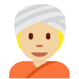 戴头巾者：中等浅肤色emoji素材一 160x160像素