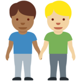 男士牵手：中暗肤色，中浅肤色emoji素材一 160x160像素