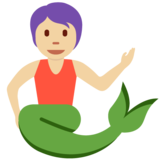 美人鱼：中浅肤色emoji素材一 160x160像素