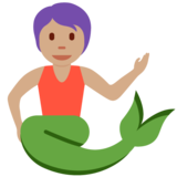 美人鱼：中等肤色emoji素材一 160x160像素