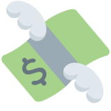 有翅膀的钱emoji素材一 160x160像素