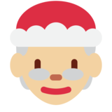 女圣诞老人:中等浅肤色emoji素材一 160x160像素