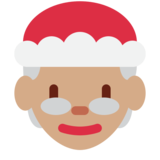 女圣诞老人：中等肤色emoji素材一 160x160像素