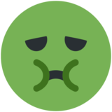 恶心、绿色的脸emoji素材一 160x160像素