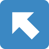 左上箭头emoji素材一 160x160像素