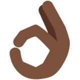 OK手：深色肤色emoji素材一 160x160像素