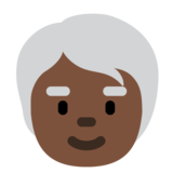 老年人：暗肤色emoji素材一 160x160像素