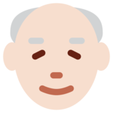 老人：浅肤色emoji素材一 160x160像素