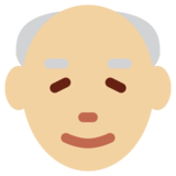 老人：中浅肤色emoji素材一 160x160像素