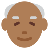 老人：中黑肤色emoji素材一 160x160像素