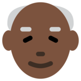 老人：深色肤色emoji素材一 160x160像素
