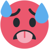 通红的脸emoji素材一 160x160像素