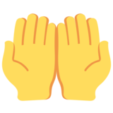 手掌向上emoji素材一 160x160像素