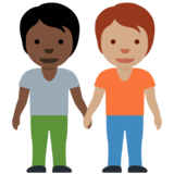 手牵手:深色肤色,中等肤色emoji素材一 160x160像素