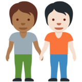 手牵手：中暗肤色，浅肤色emoji素材一 160x160像素