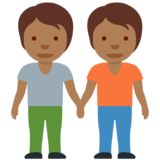 手牵手：中深色肤色emoji素材一 160x160像素