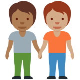 牵手的人:中等肤色,中等肤色emoji素材一 160x160像素