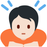 鞠躬：浅肤色emoji素材一 160x160像素