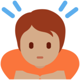 鞠躬:中等肤色emoji素材一 160x160像素