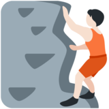 正在攀爬的人：浅肤色emoji素材一 160x160像素